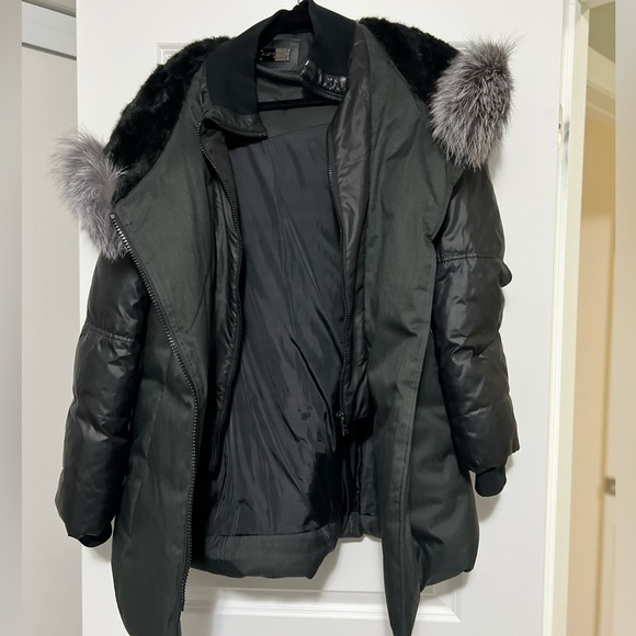 -37 temp Sicily Winter Coat -Genuine Natural Silver Fox Fur - Picture 2 of 10